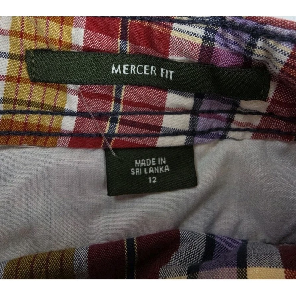 Eddie Bauer Shorts Women 12 Mercer Fit Plaid Chino Casual Multicolor PREPPY - Picture 4 of 9